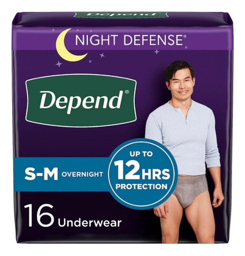 Depend Night Defensa Incontinence Underwear S-m 26-34 Ropa I