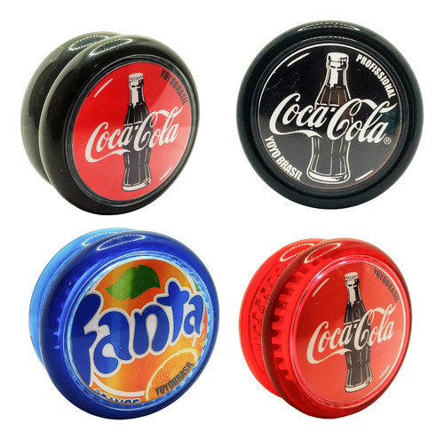 Io-io (ioio,yo-yo) De Rolamento Coca Profissional Kit Com 4