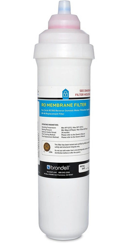 Brondell H2o + Círculo Membranas De Osmosis Inversa Filtro D