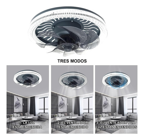 Ventilador De Techo Foco Luz Led Para Soquet E27 2 En 1