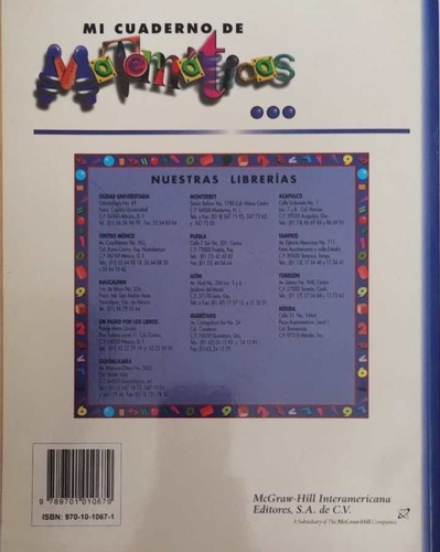 Mi Cuaderno De Matematicas 3er Grado (Reacondicionado)