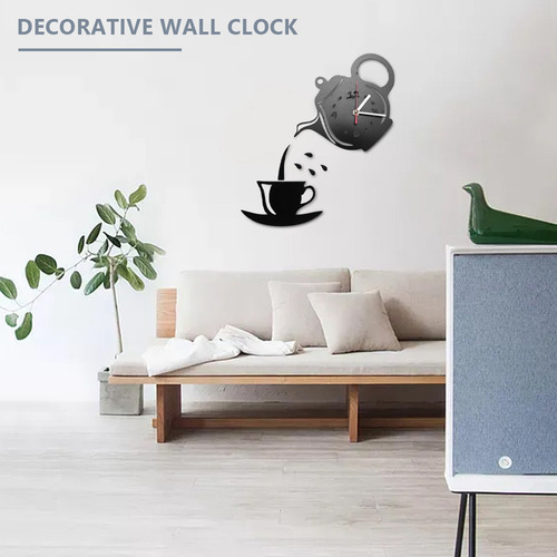 Nuevo Reloj De Pared Decorativo 3d For Tazas De Café, De