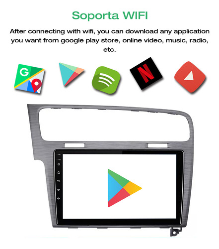 Auto Estéreo Android Carplay Para Vw/volkswagen/golf 7 Gps