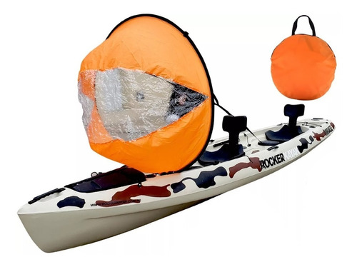Imagen 1 de 11 de Vela De Popa Para Kayak Simple Doble Triple Viento