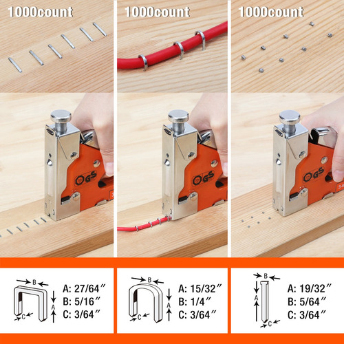 Pistola De Grampos 3 Em 1 Valuemax Com 3000 Grampos