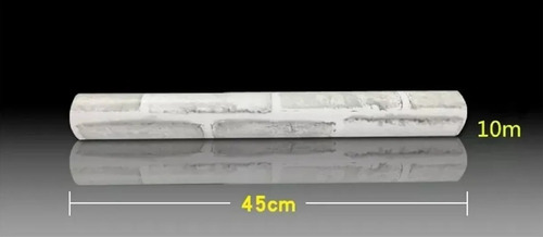 Imagen 5 de 10 de Papel Tapiz Ladrillos Blanco Adhesivo 45cm X 10 Mt 3d Mayore