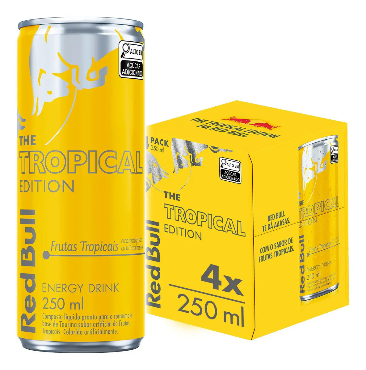 Red Bull Energético, Tropical, 250ml, 4 latas