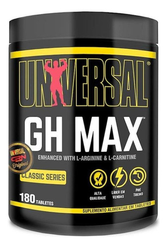 Gh Max 180 Tabletes - Universal Nutrition - Sem Sabor