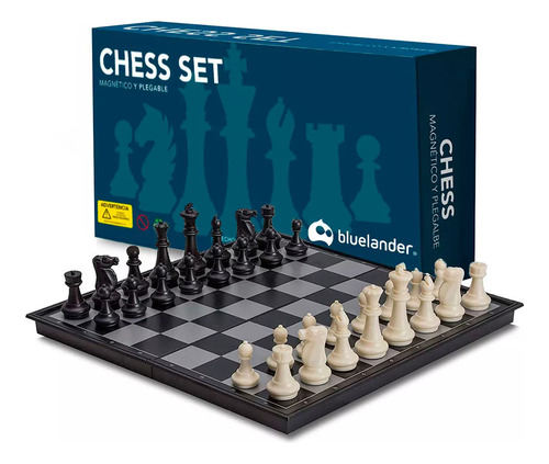 Ajedrez Juego Profesional Magnetico Negras Blancas 25x25 Cm