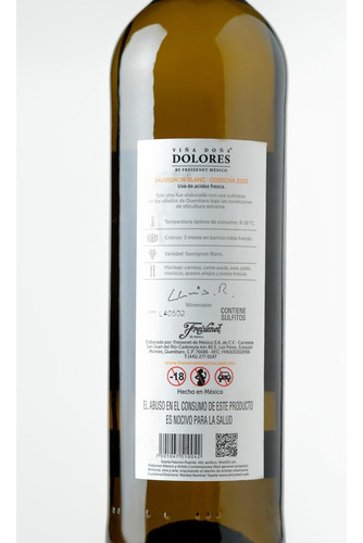Vino Blanco Viña Dolores Sauvignon Blanc, 750 Ml