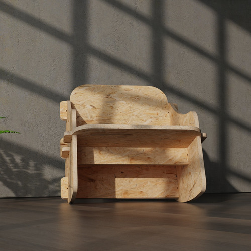 Imagen 4 de 5 de Silla Mecedora, Moderna, De Encastre, Desarmable - Osb