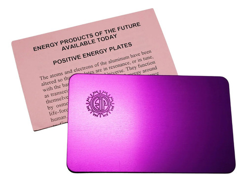 Placa Tesla Púrpura Genuina Energía Positiva / Con Detalles