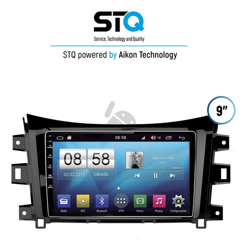 Imagem 3 de 10 de Multimídia Stq Aikon Nissan Frontier 17/21 + C D + C F + Tv