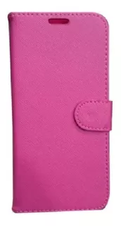 Flip Cover Ejecutivo Para Huawei Y7prime/gw Metal Color Rosa