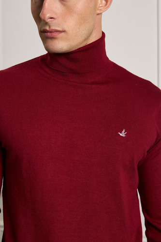 Polera Hombre Brooksfield Cuello Alto Tejido Liso 4081b
