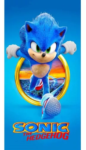 Kit Mochila Infantil Grande Menino Sonic O Filme com Toalha - Chic