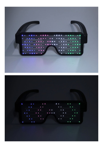 Óculos Luminosos Led Glowing Dynamic 4 Colorful Up Usb