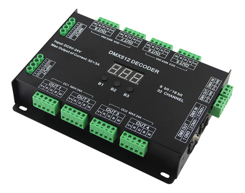 Controlador De Decodificador Led De 32 Canales 96a Rgbw Dmx.