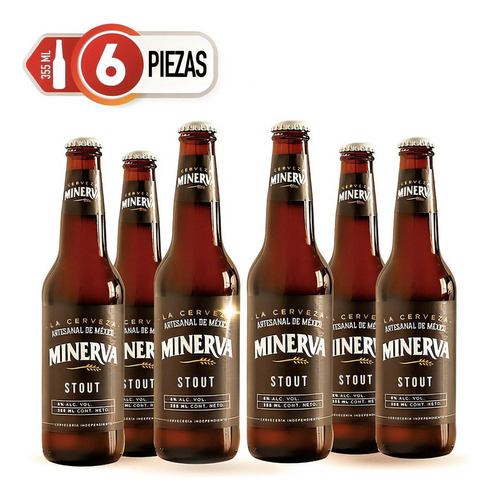 Six Pack Cerveza Minerva Stout 355ml C/u