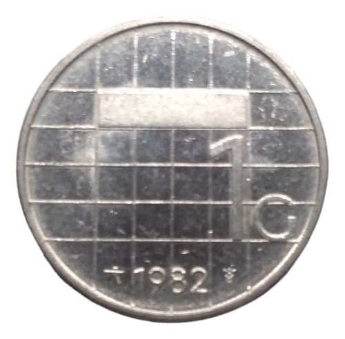 Moneda De Holanda Países Bajos 1 Florín Años 80's
