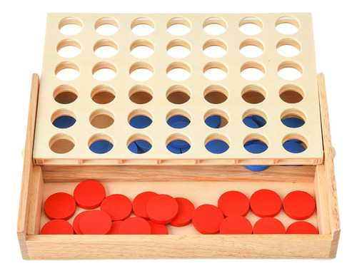 Tablero De Madera 4 En 1 - Juego De Conexión De Madera