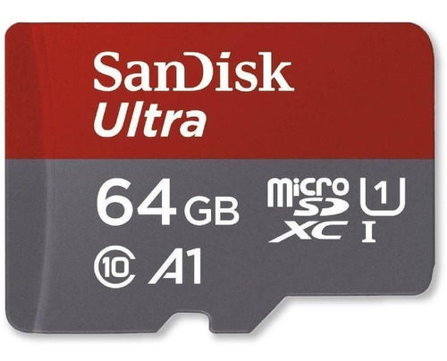 Memoria Micro Sd 64gb Sandisk Ultra A1 Clase 10 100mb/s