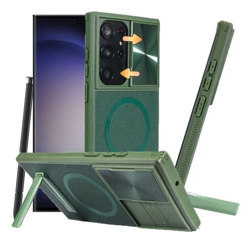 Funda Vitodo Magnetic Case Para Galaxy S23 Ultra Verde