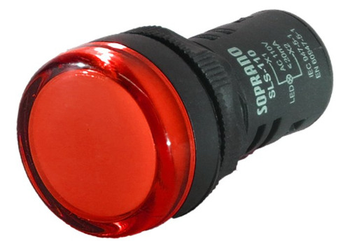 Sinalizador Vermelho 22mm 220v- Soprano 05141.0106.03