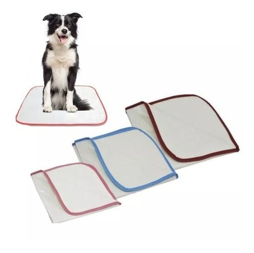 Kit 6 Tapetes Higiênicos Lavável Cães Cachorro Xixi 60x50 P