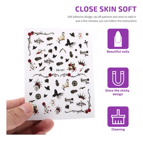 Adhesivos De Uñas Skz Stickers Para Halloween, 12 Hojas