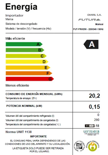Heladera auto defrost Futura FUT-510SBS acero inoxidable con freezer 489L