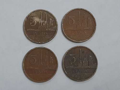 Moneda Colombia 5 Pesos X4 1980/1981/1988