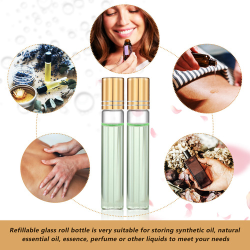 Botellas Rollerball Recargables De Tamaño De Viaje, 10 Unida