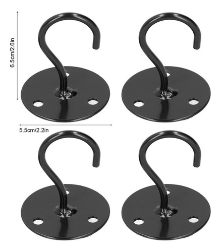 T Conjunto De 4 Cabides De Teto Em Ferro Forjado Para Montar