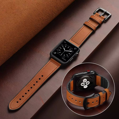 Correa Extensible De Cuero Para Apple Watch Banda De Piel