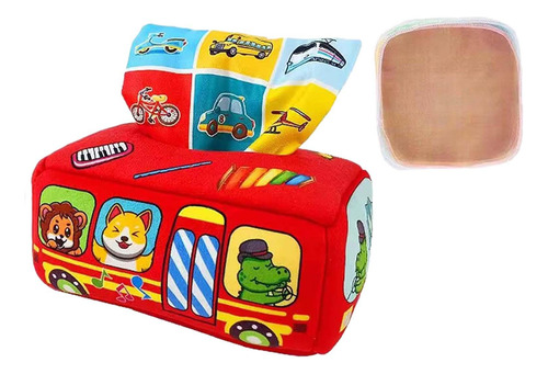 Caja De Pañuelos Divertida Para Bebé, Juguetes 9 Pañuelos