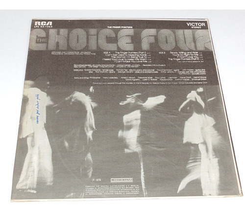 The Finger Pointers Choice Four Funk Lp Vinilo Acetato 1975