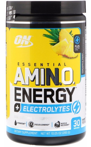 Aminoacidos On Amino Energy + Electrolitos 30 Servicios Sabor Piña