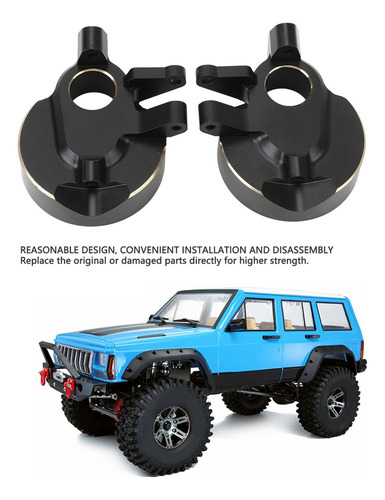 Nudillos Dirección Rc 2 Piezas Para Capra Scx10 1/10 Negro