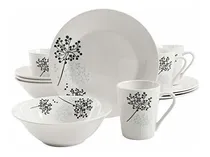 Comprar Set De Vajilla Redonda, Blanco, Compatible Con Gibson Home.