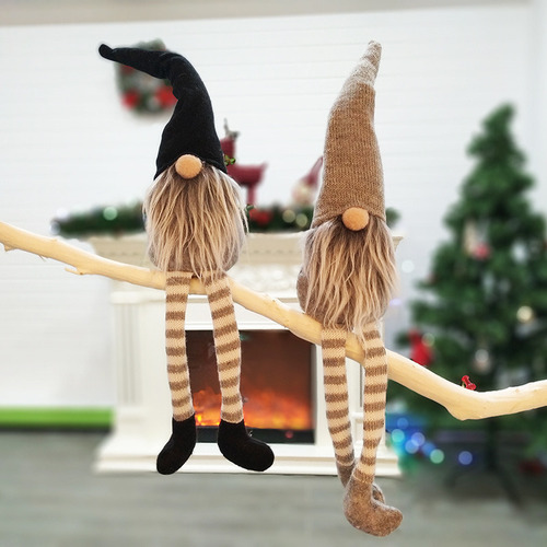 / Muñeca De Peluche De Pie Con Adornos Navideños, 2 Piezas