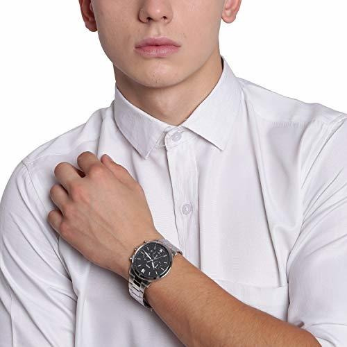 Reloj Caballero Fossil Fs5384 Color Plata De Acero