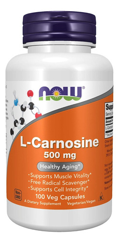 Now L-carnosine 500mg X 100 Cáps