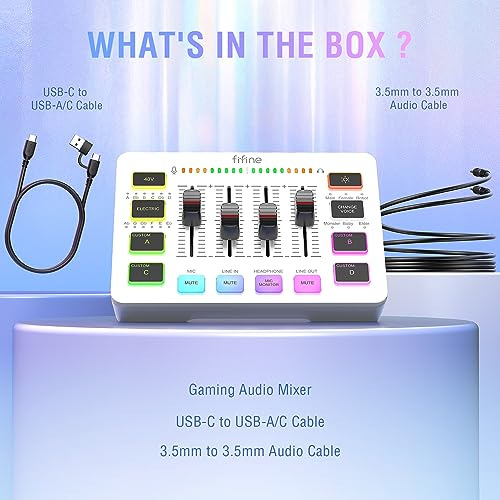 Mezclador De Audio Fifine Para Pc De Streaming De Juegos Con