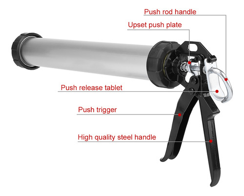 Pistola Para Calafatear De Silicona Con Tubo De Aluminio, 1