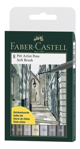 Caneta Faber Castell Pitt 08 Brush Grey (tons Cinza) 167808 