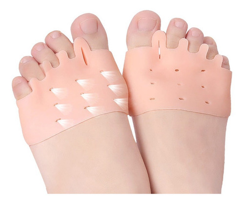 Palmilha Em Gel Silicone Alívio Dores No Pé Ortopédica Bege