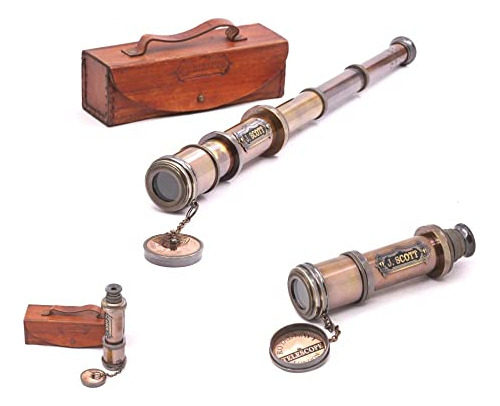 Rii Antique Decor Spyglass, Pirate Telescope With Rhjqu