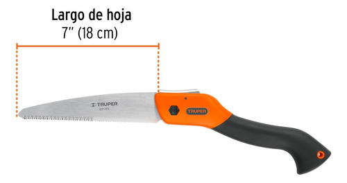 Serrucho Plegable 7 Hoja Recta 11 Dpp Mango Plástico,truper