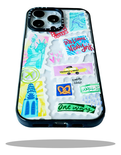 Funda New York Estilo Casetify Magsafe Para Iphone Transparente Iphone 16